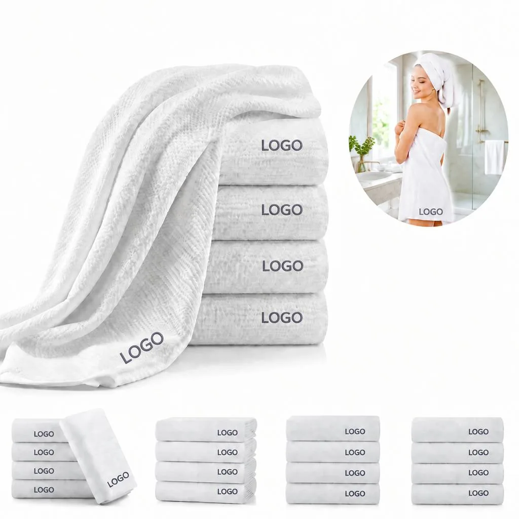 Oversized Single-Use Cotton Bath Towel for Travel and Gym
