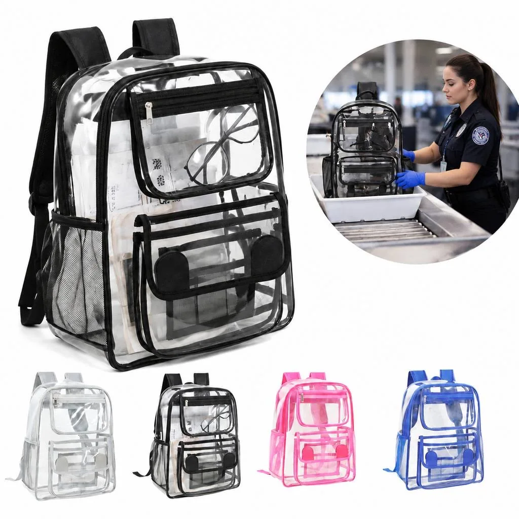 Clear PVC Waterproof Travel Backpack for Outdoor Use 2