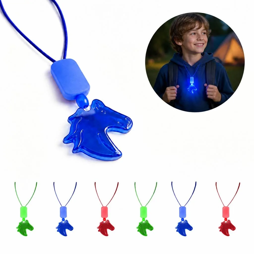 Lightweight Clear Acrylic Glow Pendant Necklace for 2