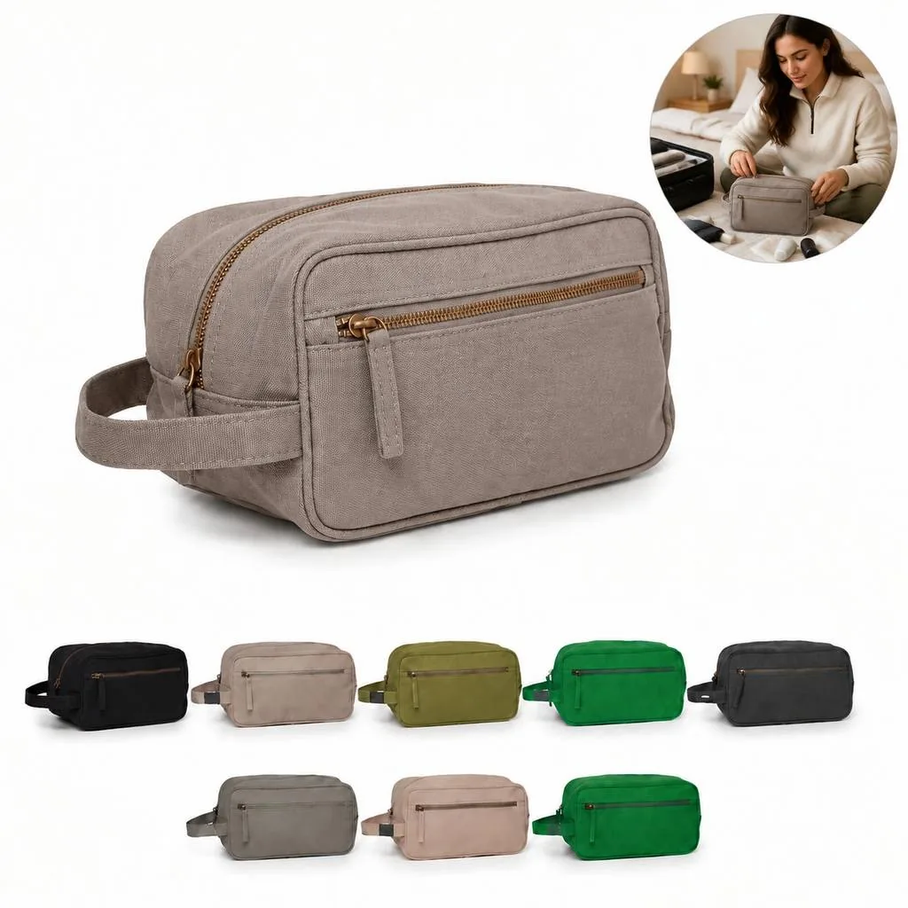 Eco-Friendly Travel Toiletry Organizer with Water-Resistant 2