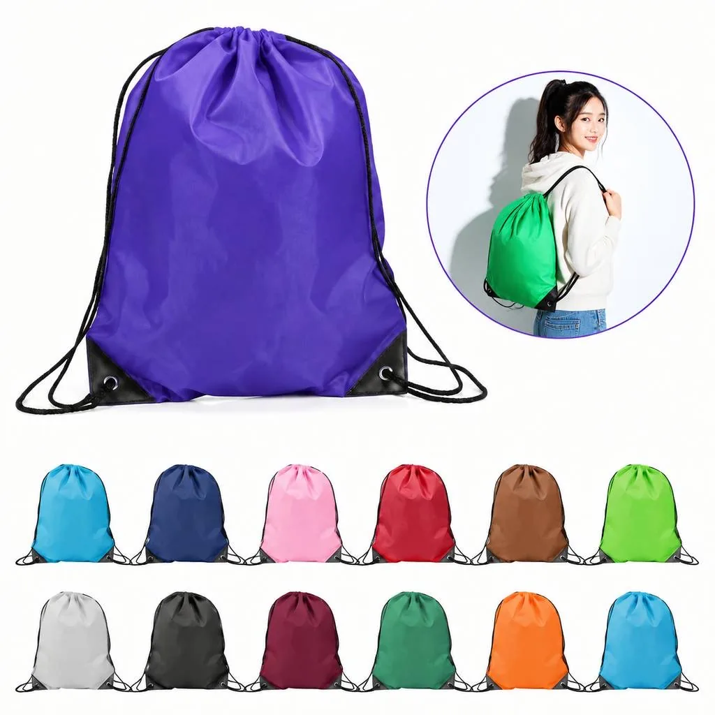 Lightweight Polyester Pull-Cord Cinch Bag for Daily Use 2