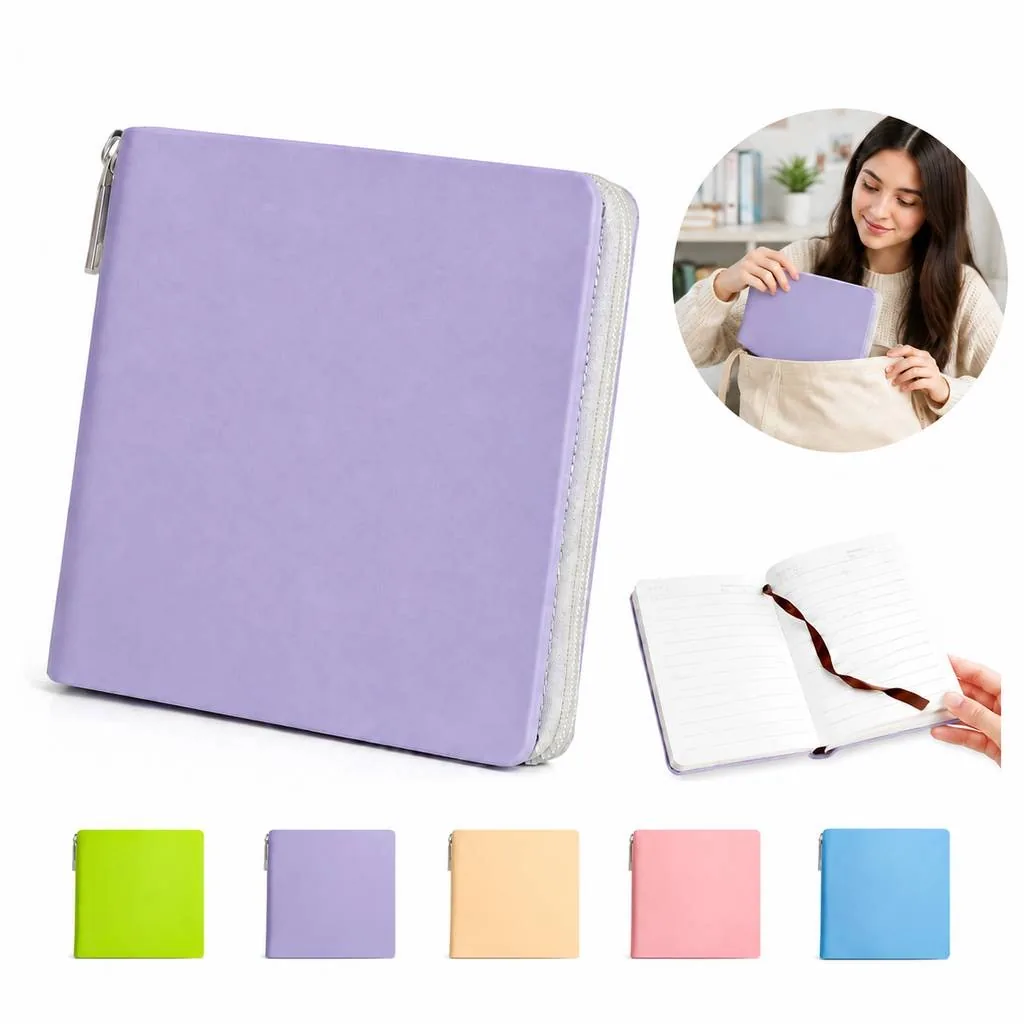 Compact Portable Mini Leather Memo Notebook for Notes 2