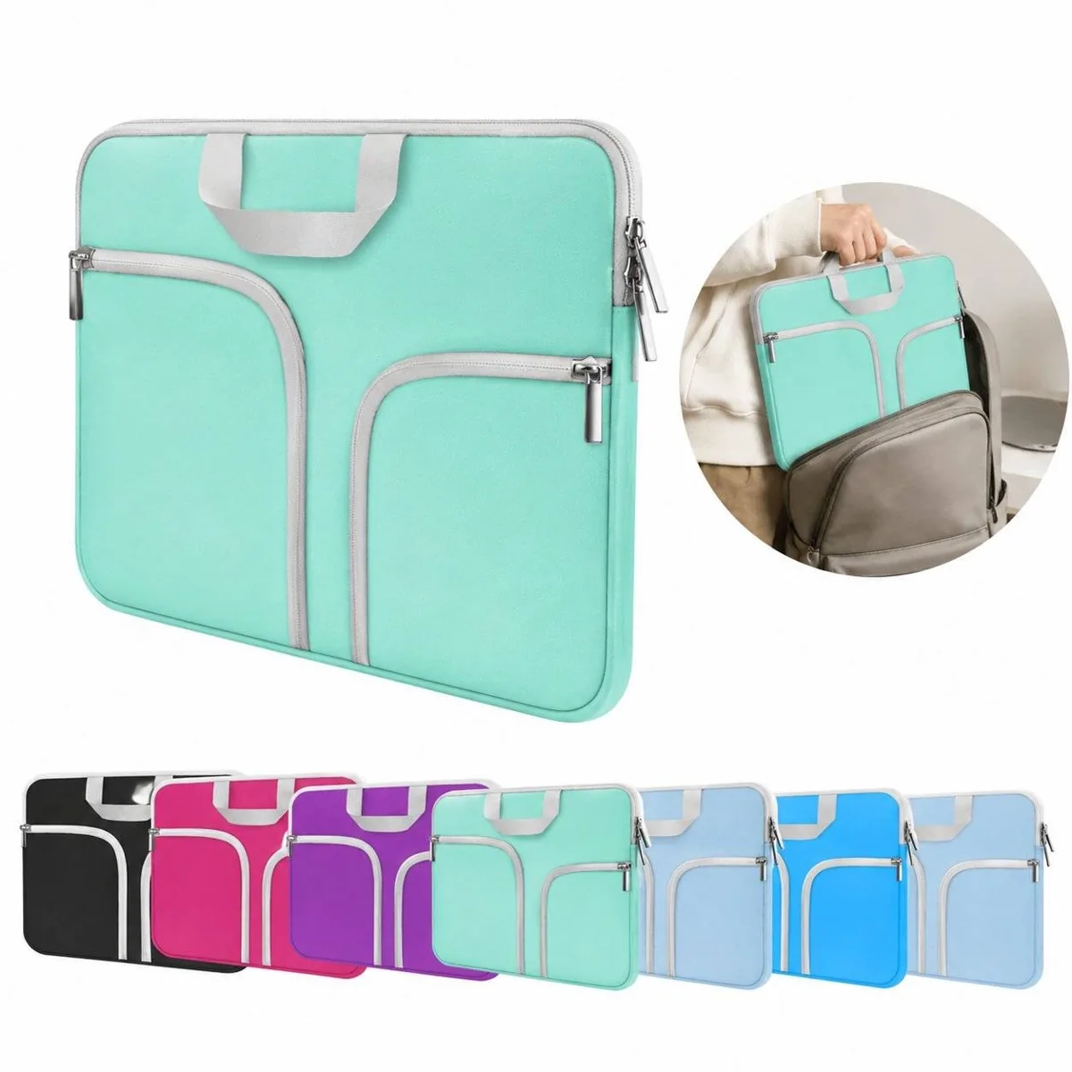 Water-Resistant Padded Laptop Carrying Case Up to 15.6 In 2