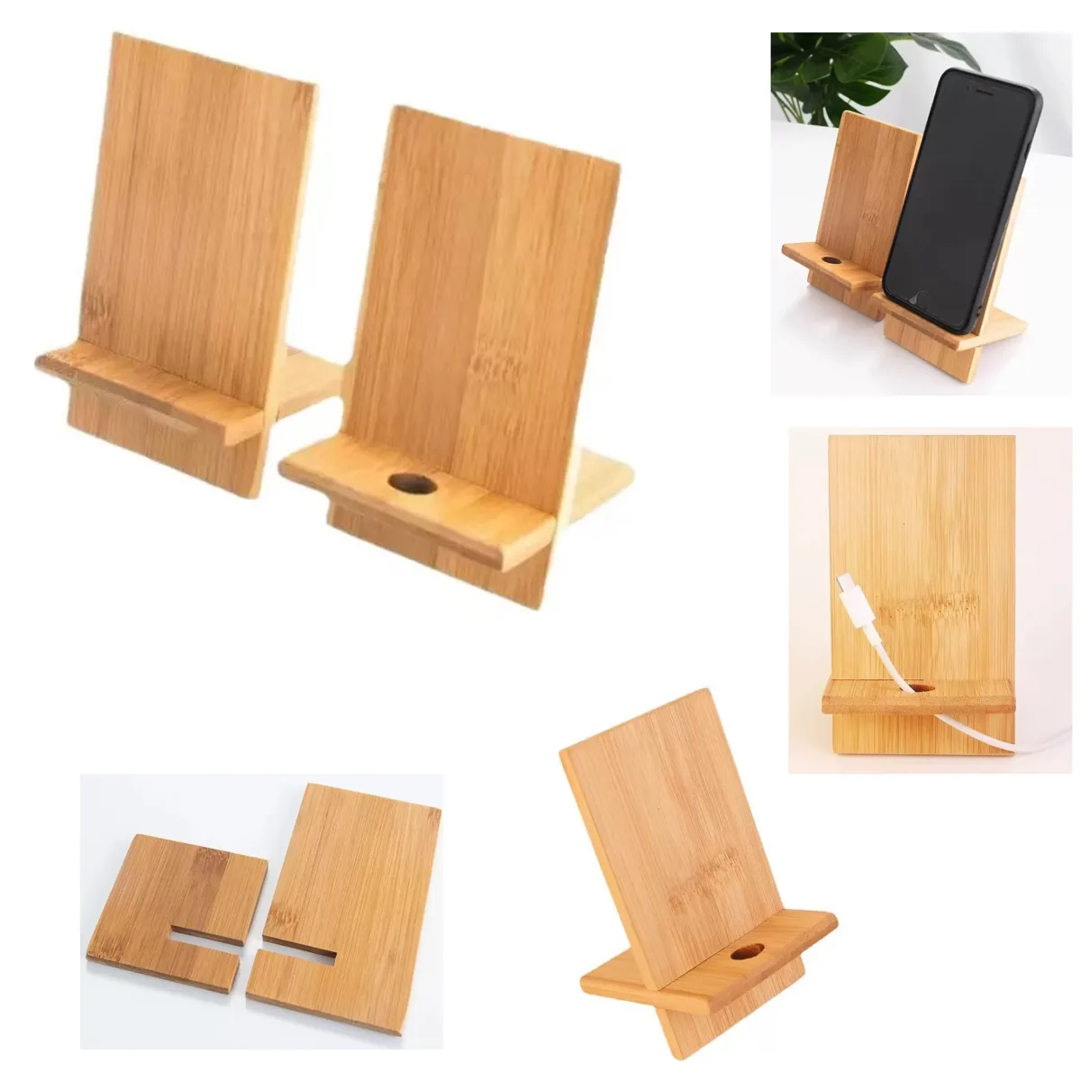Eco-Friendly Bamboo Smartphone Holder Stand 2