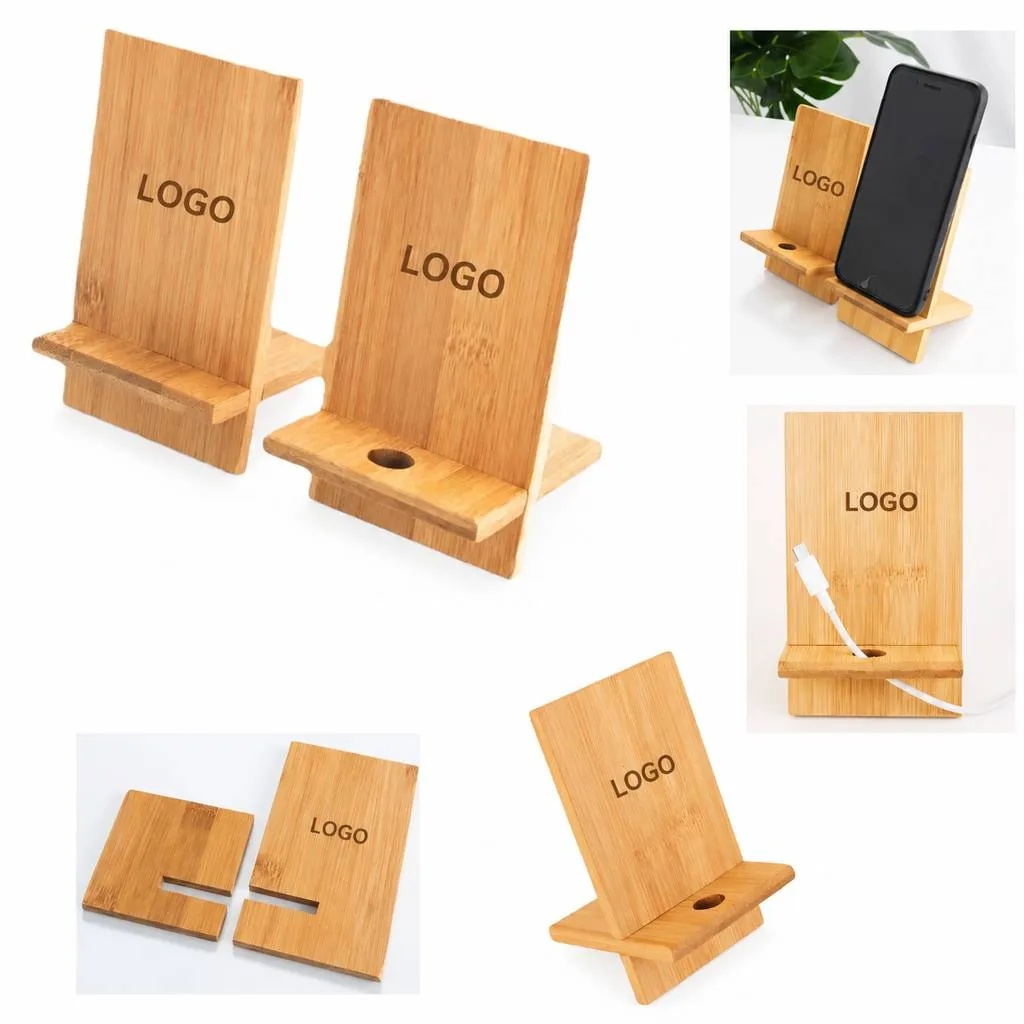 Eco-Friendly Bamboo Smartphone Holder Stand