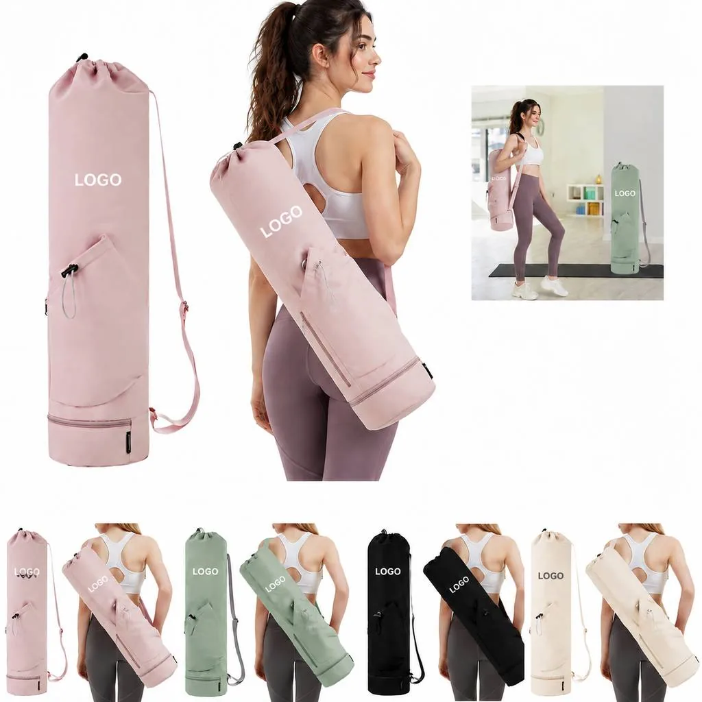 Multi-Compartment Nylon Yoga Mat Carrier Bag