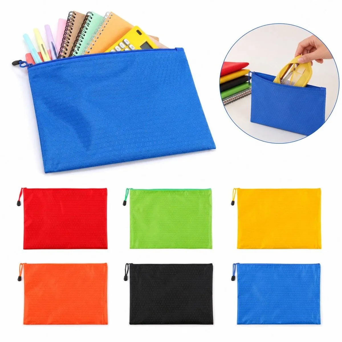 Waterproof Oxford Cloth Document Bag with Zipper 2