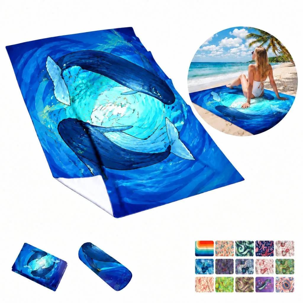 Quick-Dry Double-Sided Microfiber Beach Towel 2