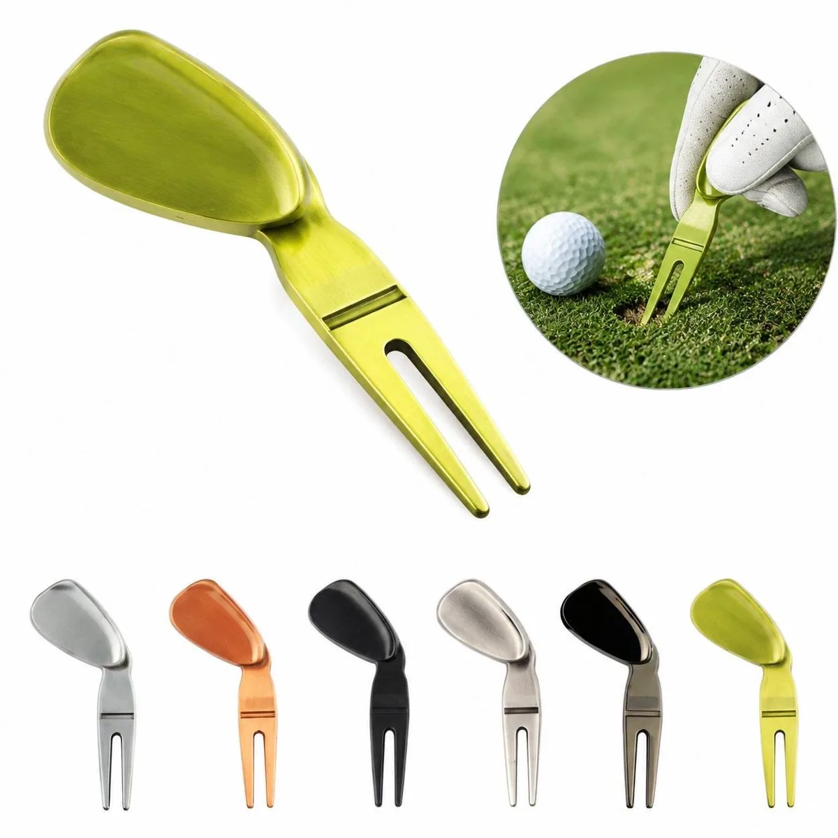 Metal Golf Green Divot Repair Fork 2