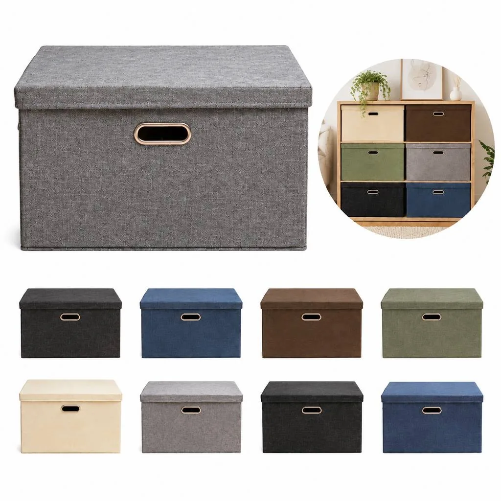 Collapsible Fabric Organizer Bin for Clothes and Toys 2