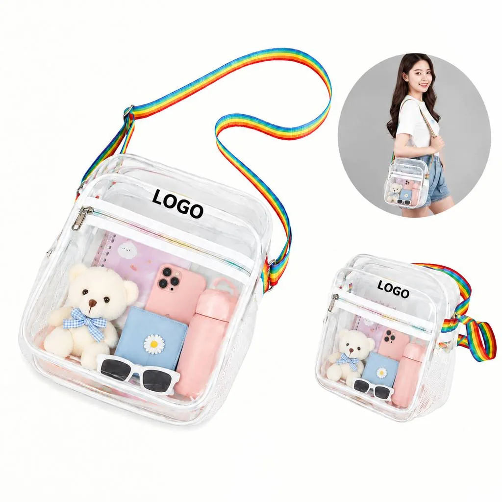 Transparent PVC Crossbody Bag for Stadium Events | OHY2457-101