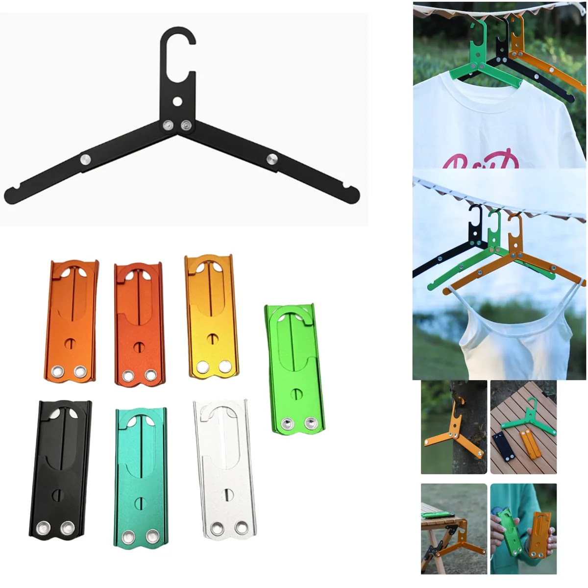 Foldable Aluminum Travel Clothes Hanger 2