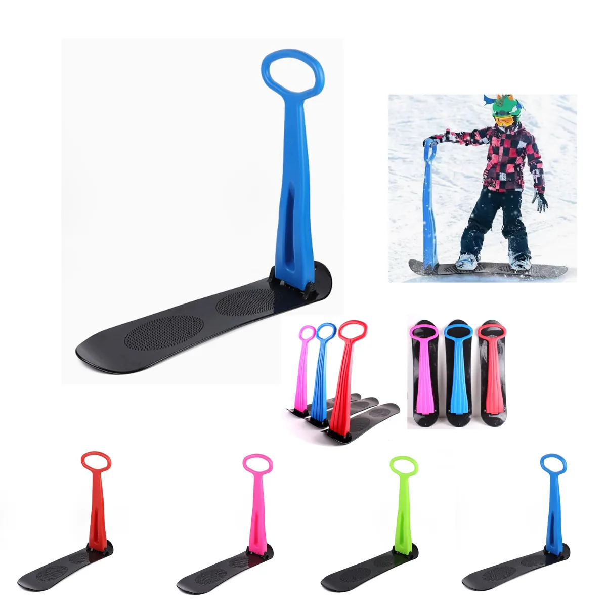 Portable Foldable Snow Sled for Kids and Adults 2