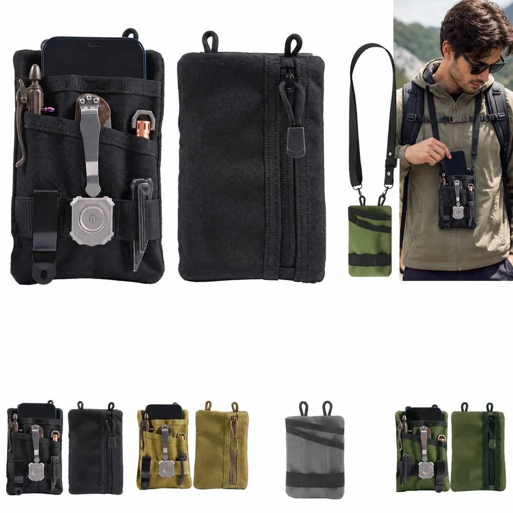 Compact EDC Utility Organizer Pouch with Secure Zipper 2