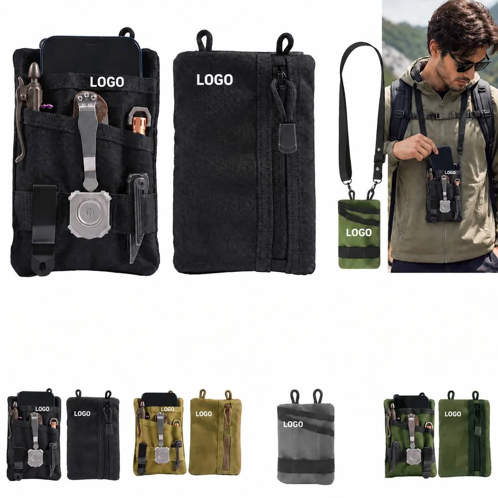 Compact EDC Utility Organizer Pouch with Secure Zipper