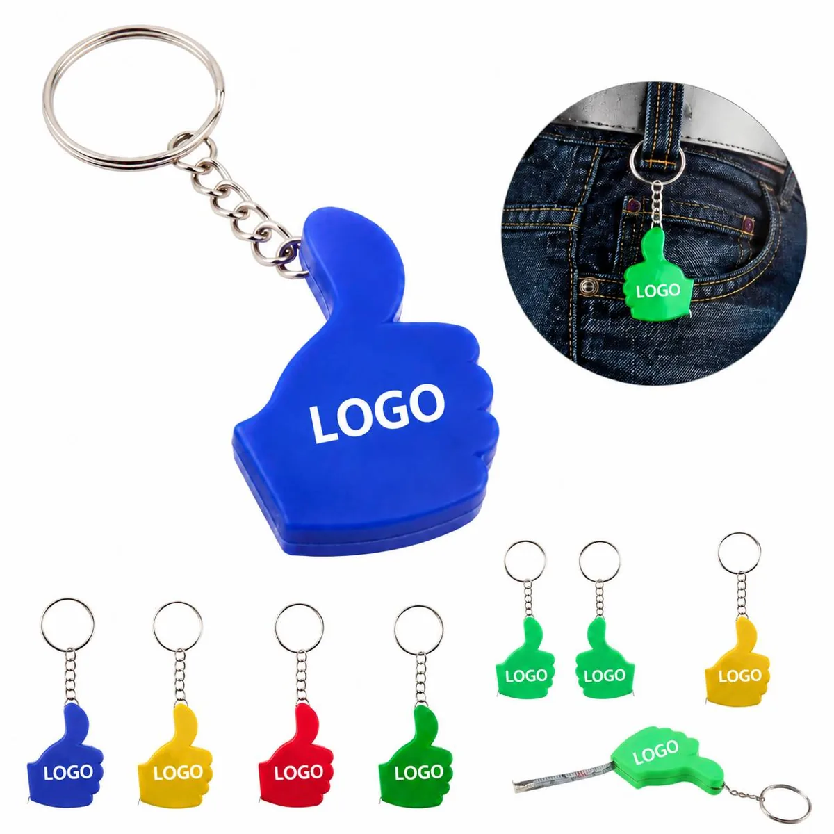 Customizable Mini Tape Keychain for Keys and Coins