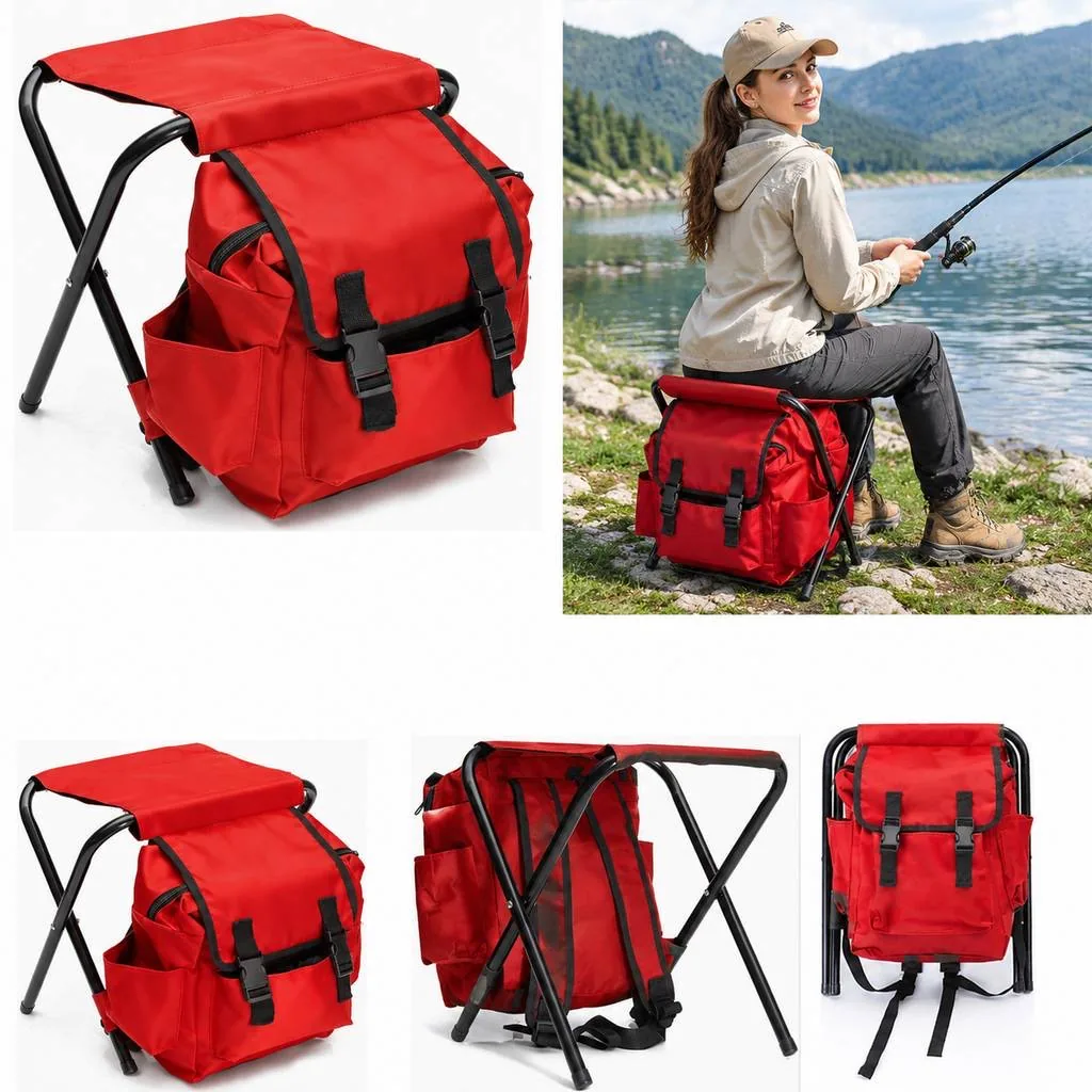 Portable Camping Seat with Built-in Cooler 2