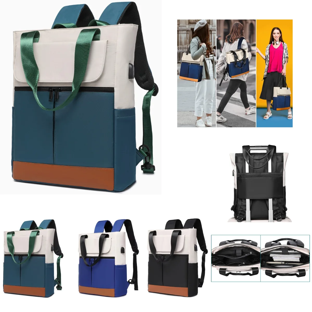 Women's Nylon Bag Converts to Backpack 2