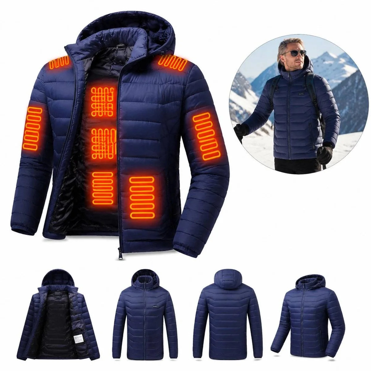 Rechargeable USB Heating Winter Jacket for Warmth 2