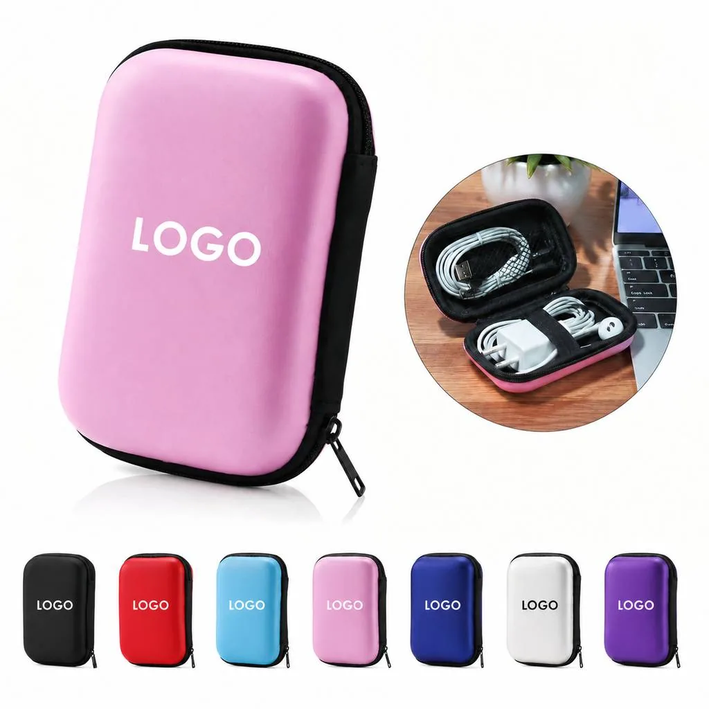 Lightweight EVA Earphone Case Hard Shell Storage Box