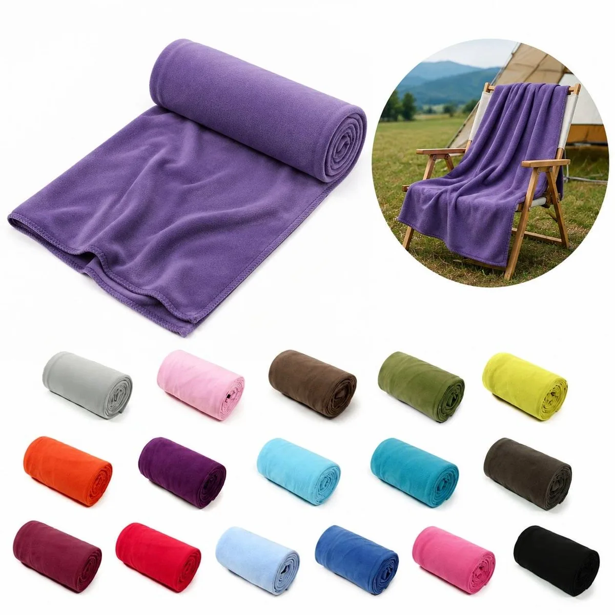 Fleece Camping Sleeping Bag for All Seasons 2