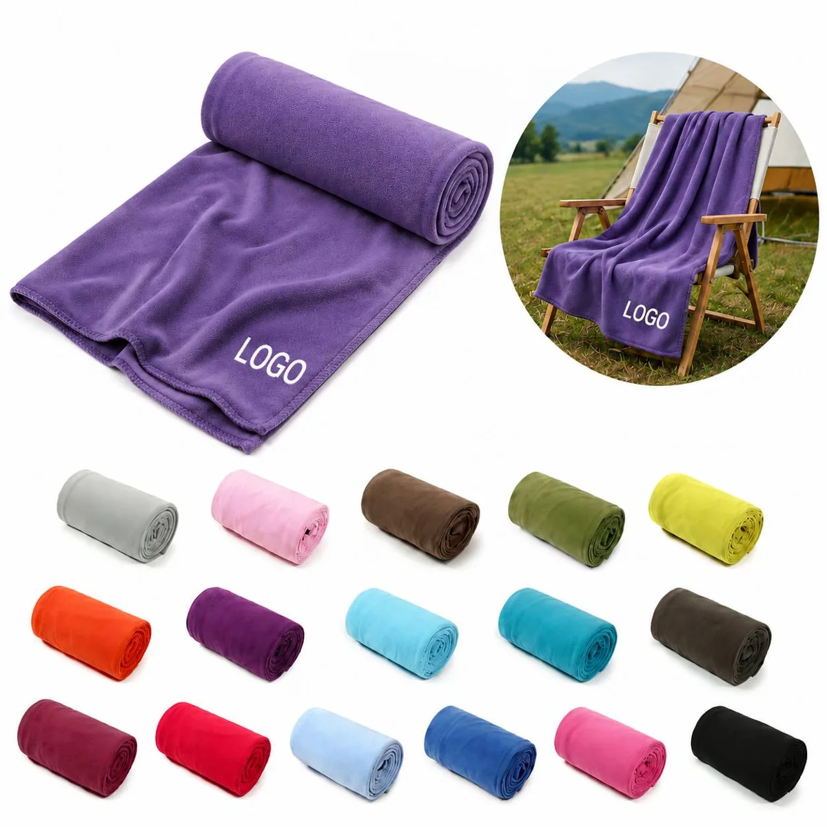 Fleece Camping Sleeping Bag for All Seasons