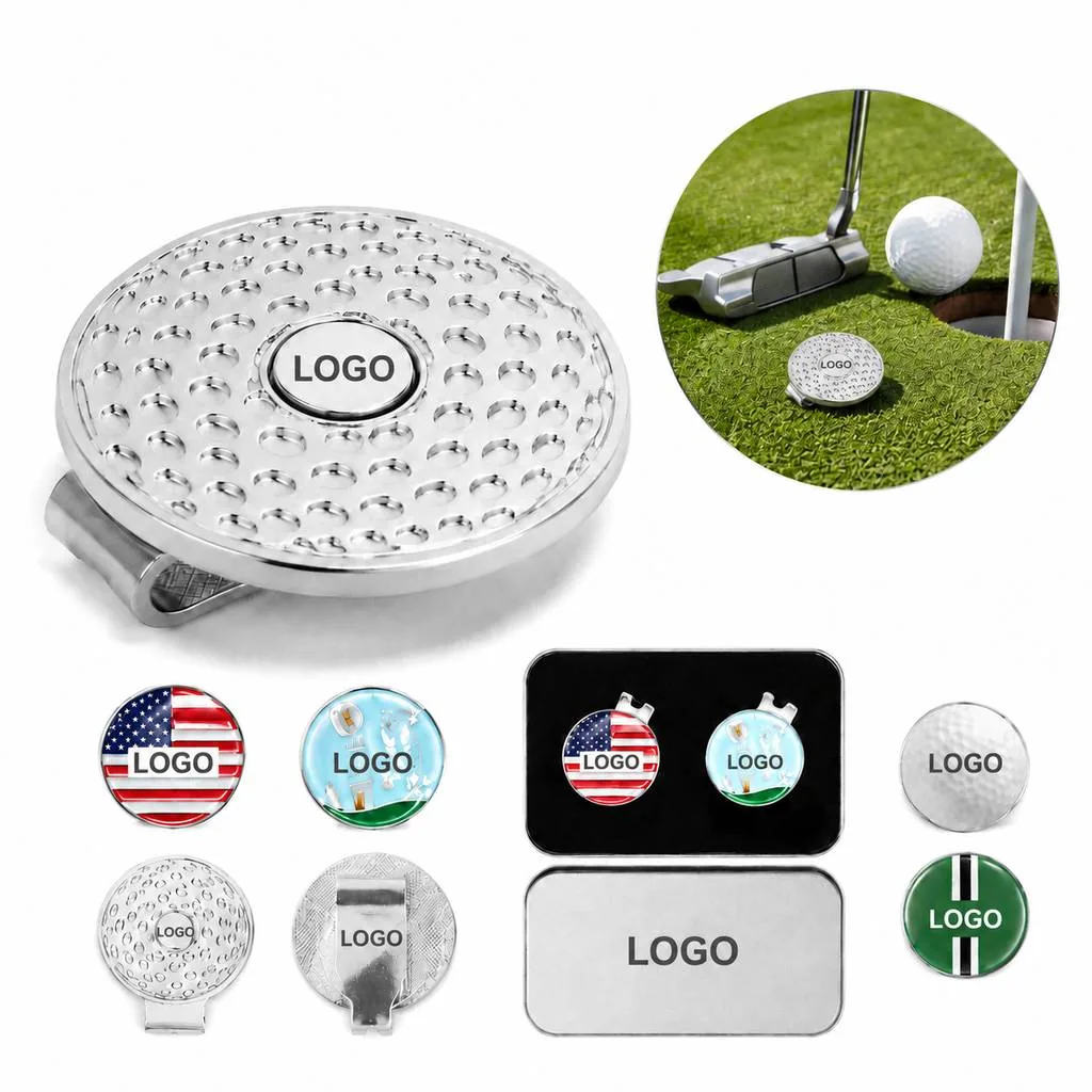 Golf Ball Marker Holder with Snap Closure, Compact