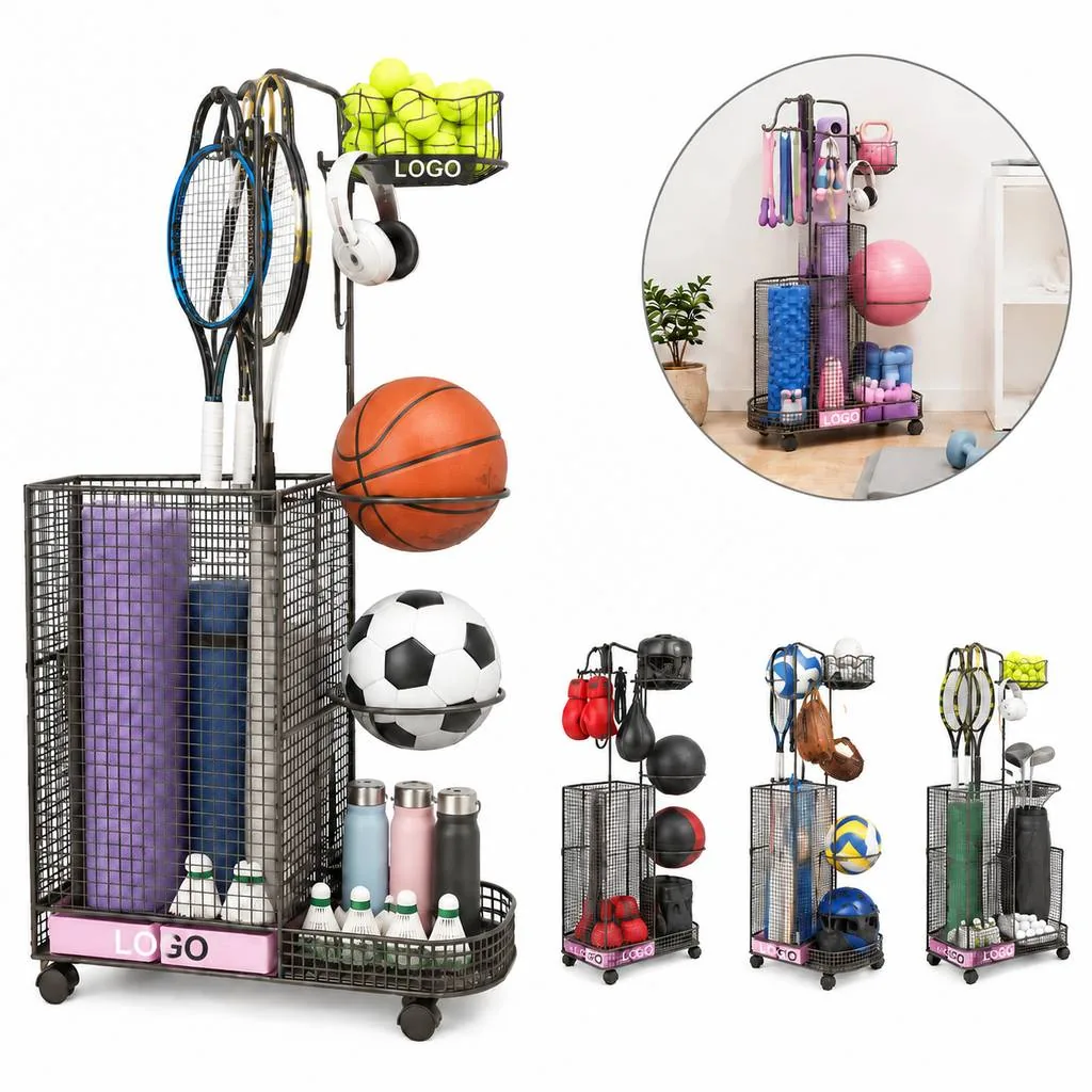 Versatile Yoga Gear Organizer Basket with Breathable Design