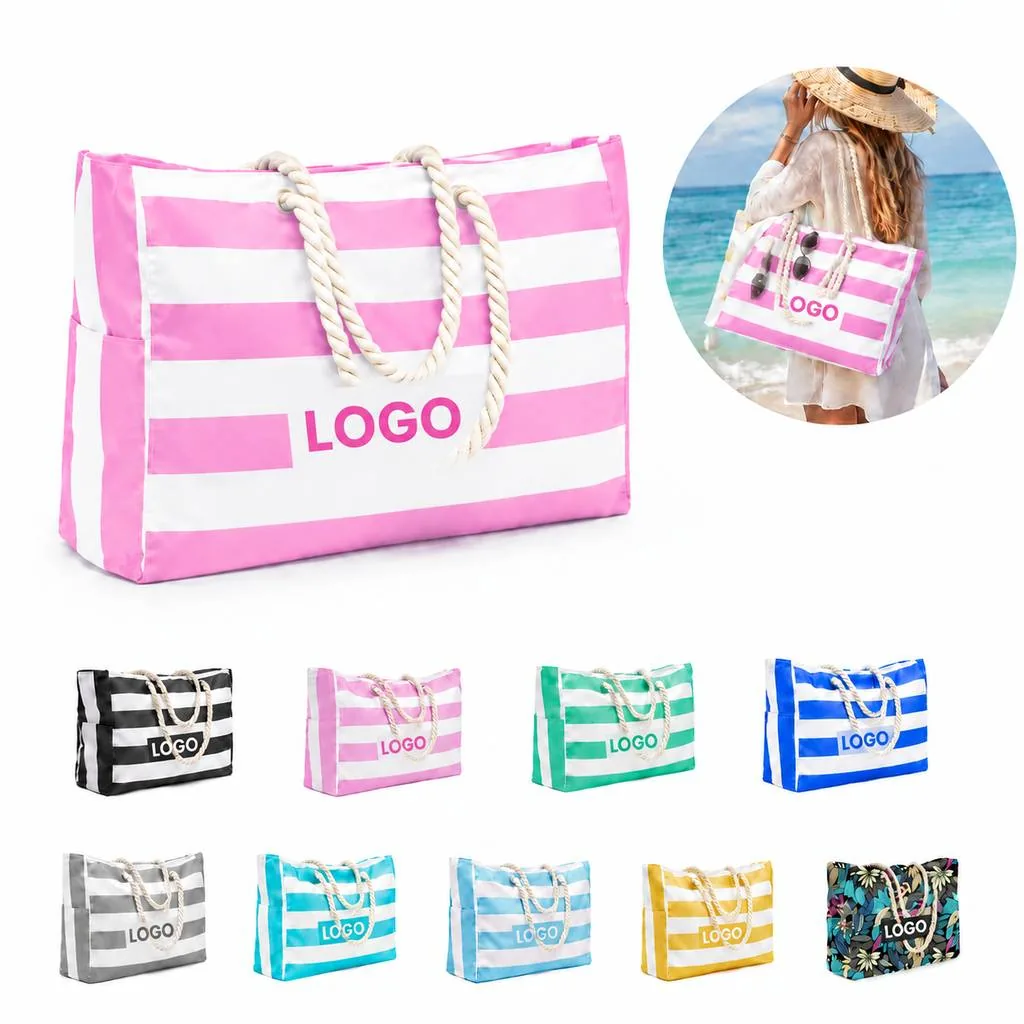 Oversized Canvas Beach Tote Bag for Coastal Outings