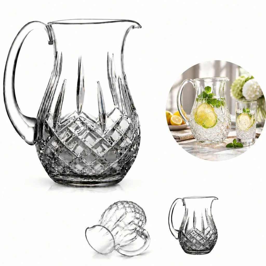 Clear Glass Beverage Pitcher for Daily Serving 2