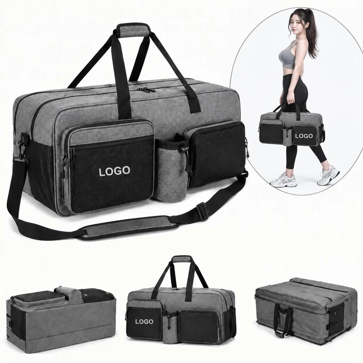 7 Racket Tennis Bag with Water-Resistant Fabric