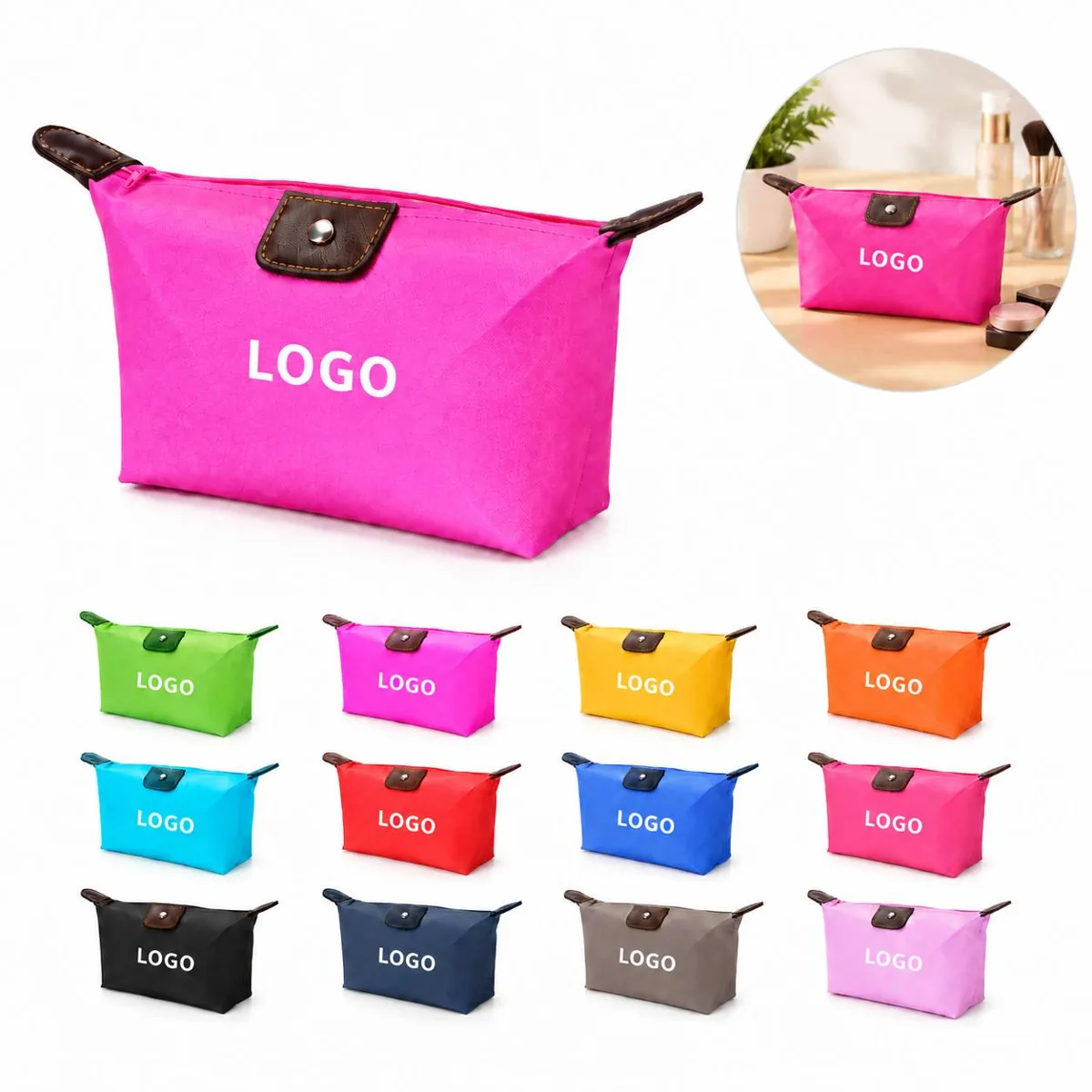 Compact Water-Resistant Foldable Toiletry Organizer Bag