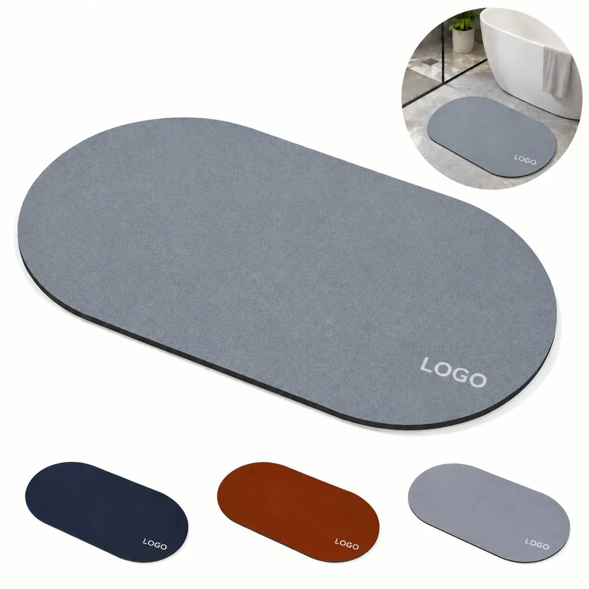 Non-Slip Quick-Dry Bath Mat with Soft Cushion