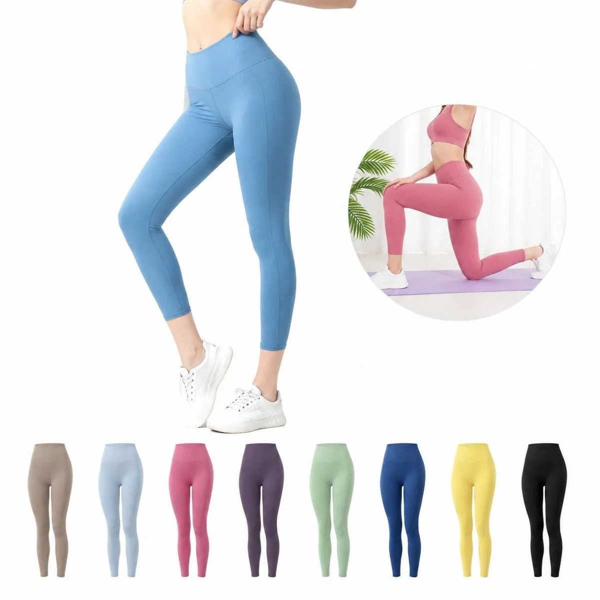 Stretchy High-Rise Yoga Leggings for Women 2