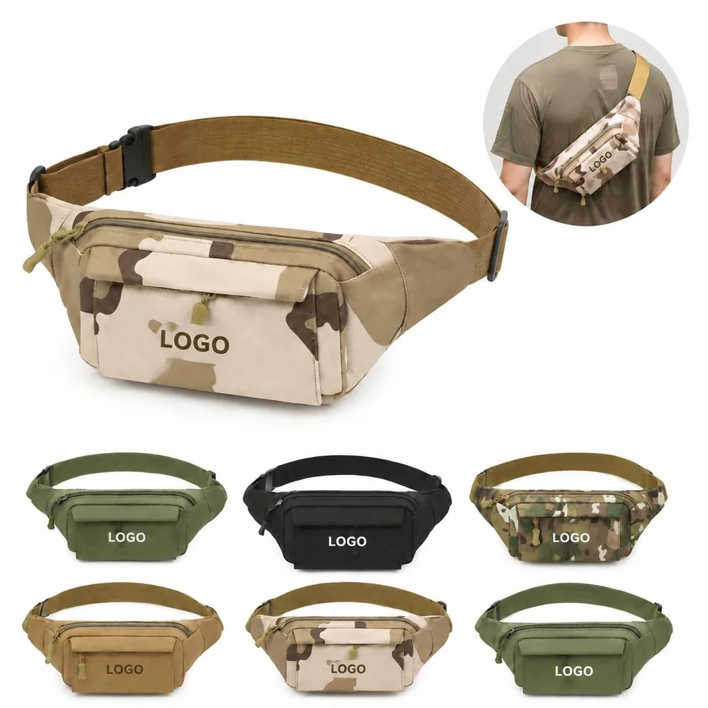 Water-Resistant Canvas Waist Shoulder Bag for Men