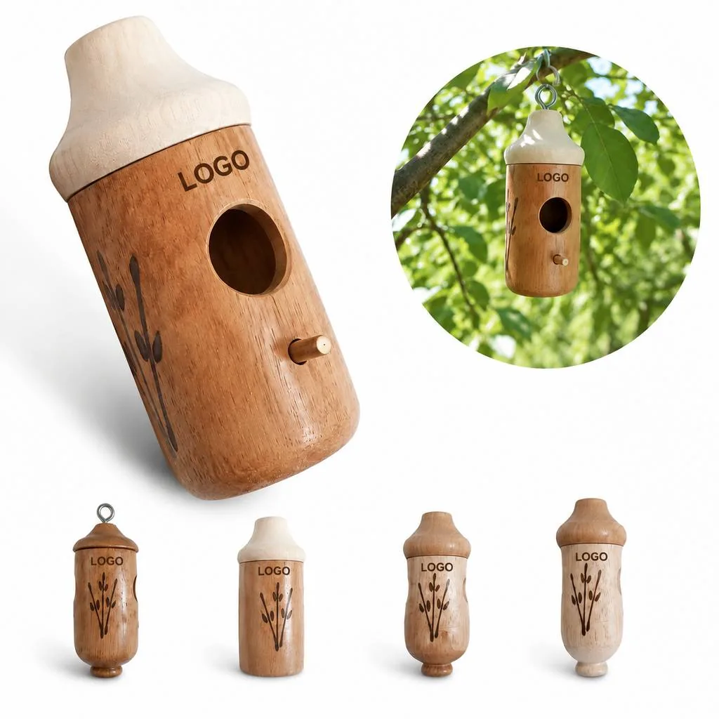 Wooden Hummingbird House with Ventilated Interior