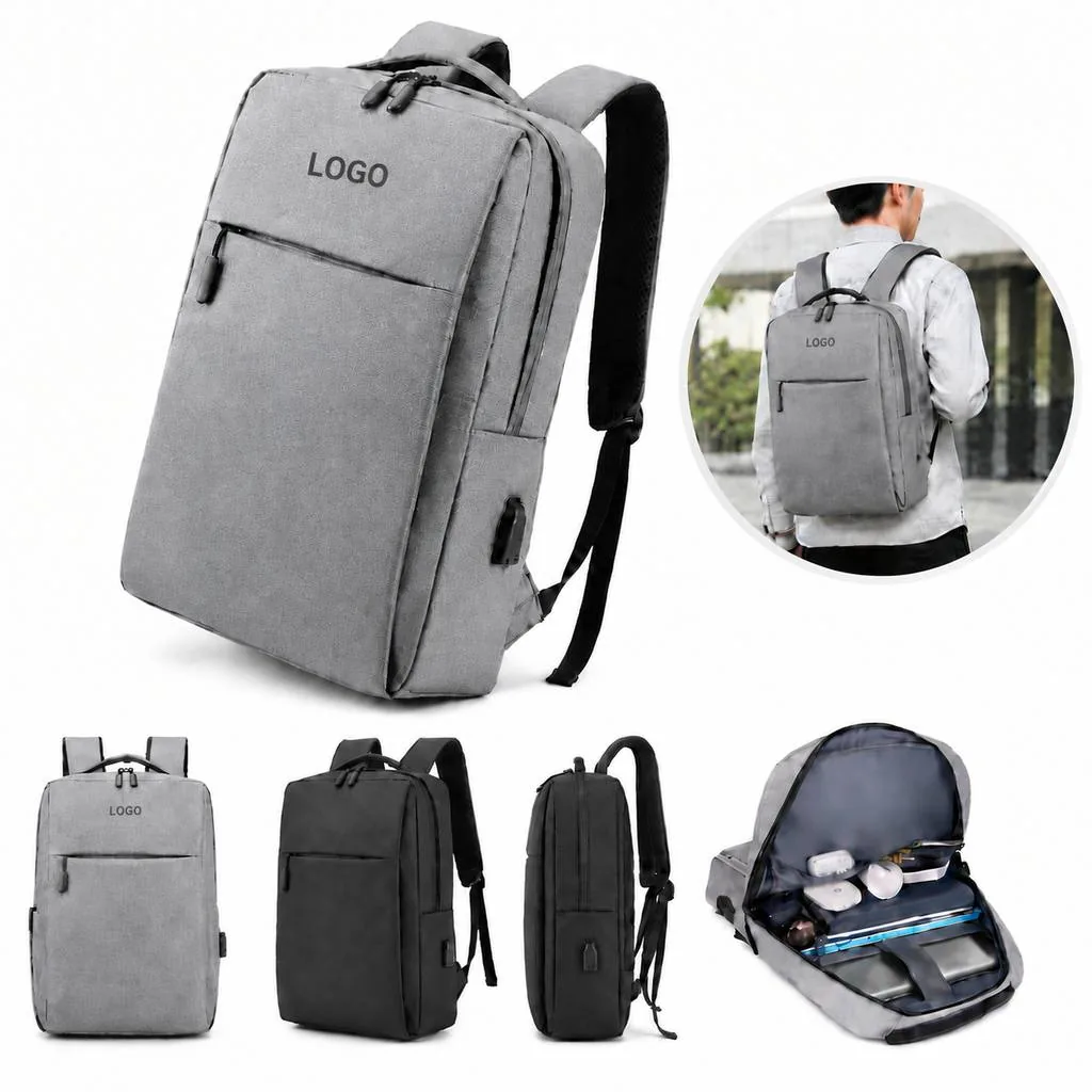 Men's Backpack with USB Charging Port for Commute