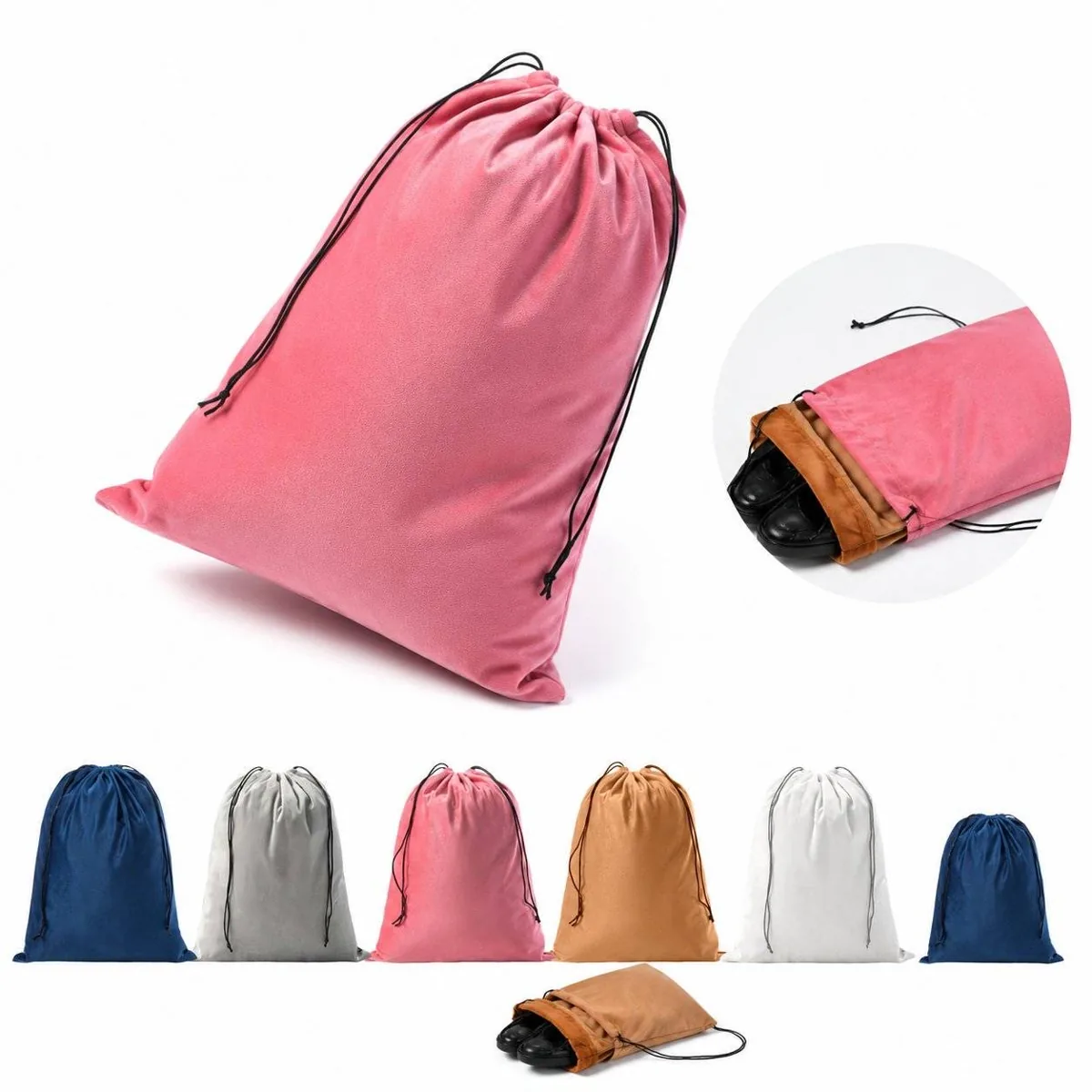Large Velvet Dust Bag for Travel Storage and Organization 2