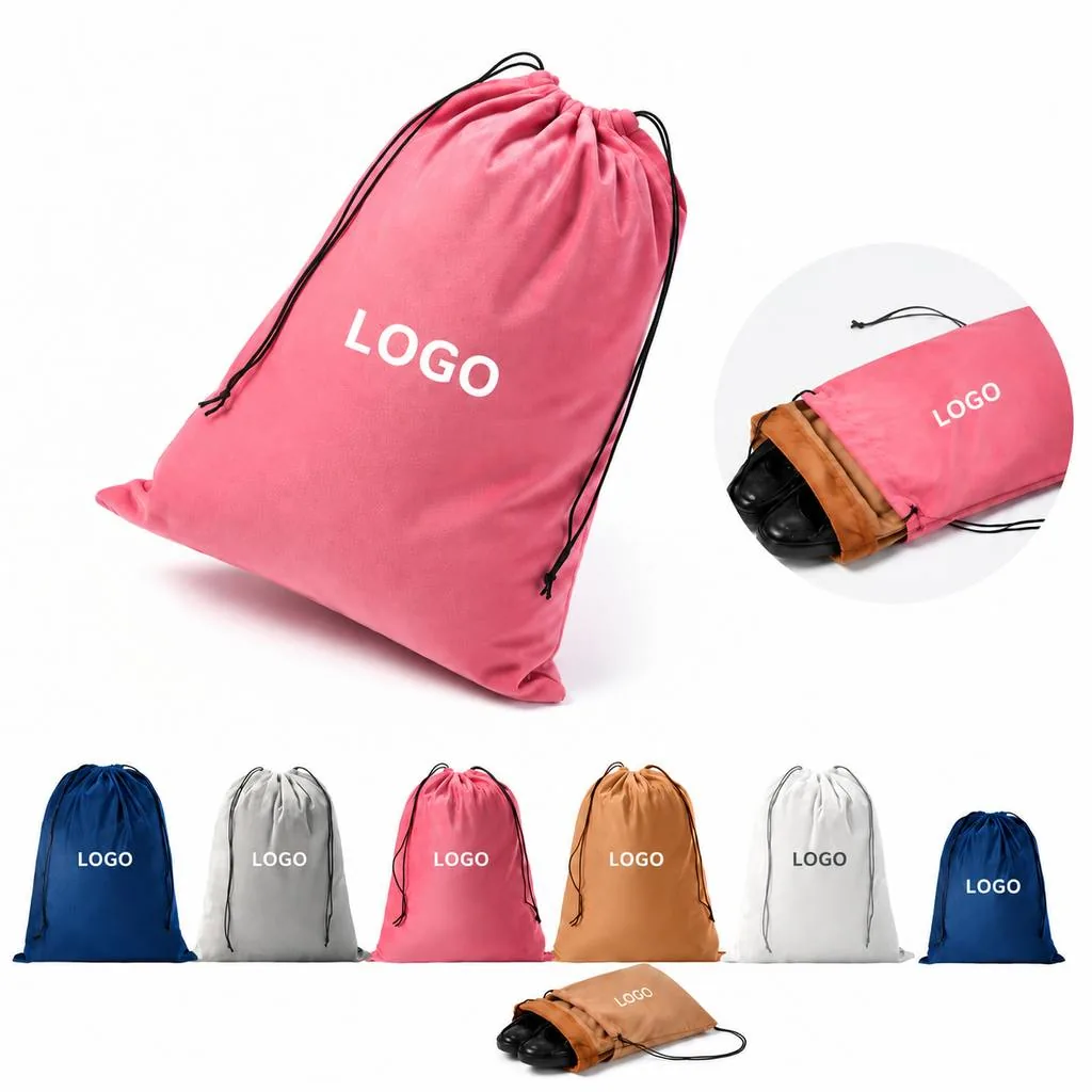 Large Velvet Dust Bag for Travel Storage and Organization