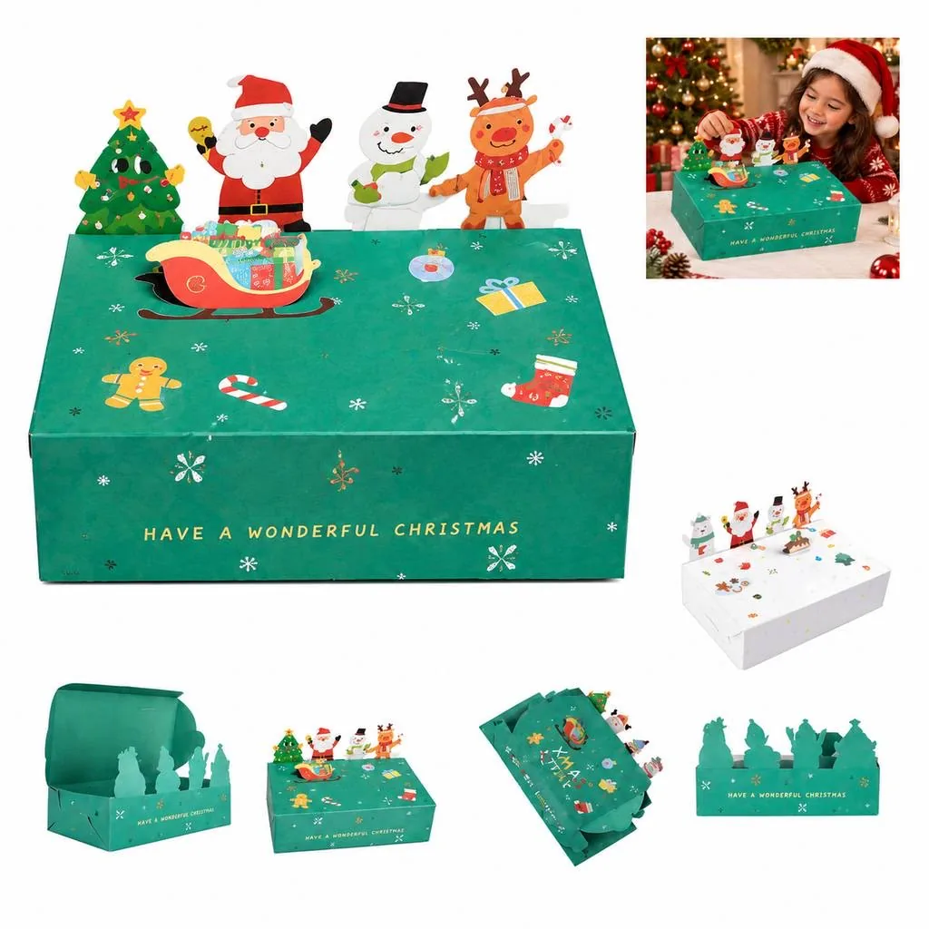 Christmas Gift Packaging Set with Boxes Wrapping Paper 2