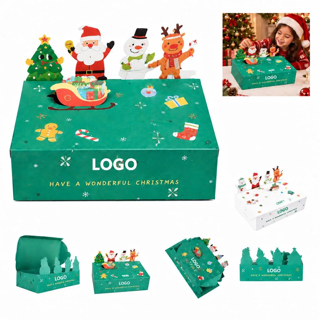 Christmas Gift Packaging Set with Boxes Wrapping Paper