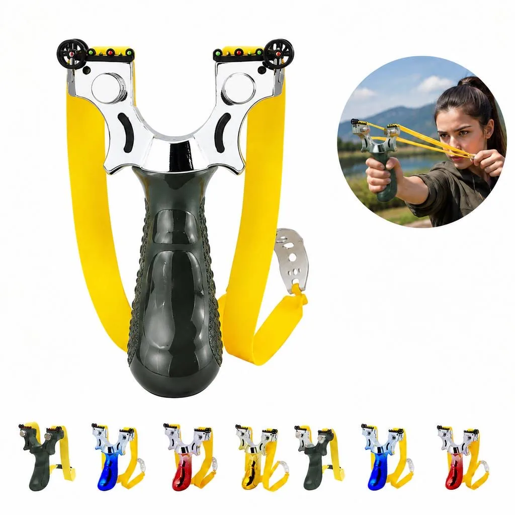 Outdoor Precision Aiming Slingshot with Bands and Target Aid 2