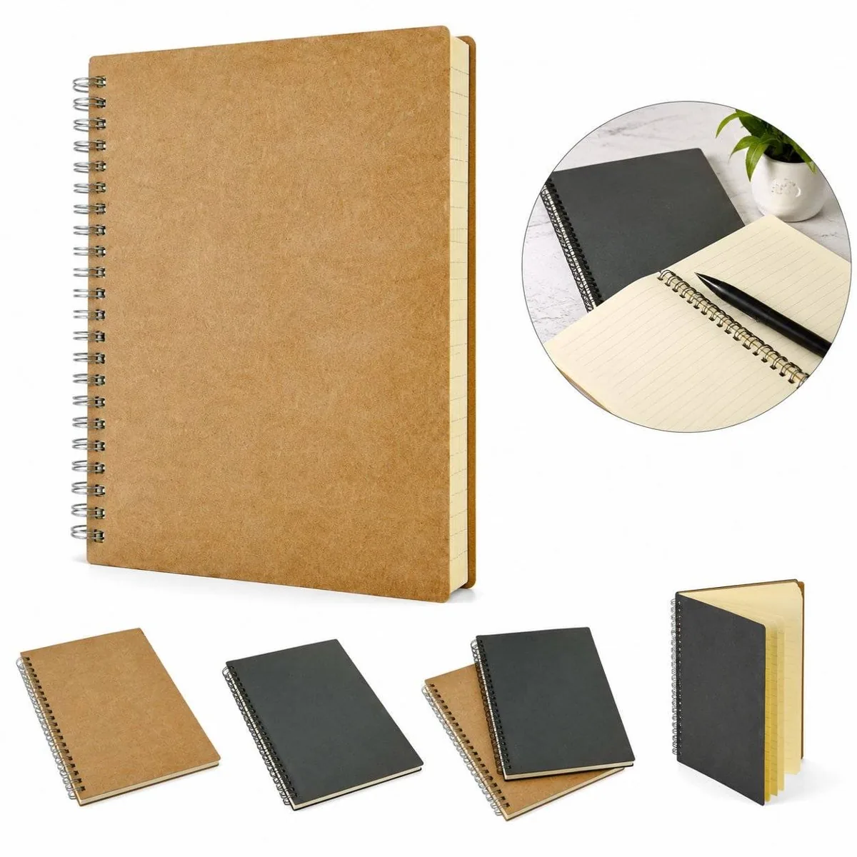 A5 Genuine Cowhide Spiral Journal Notebook 2