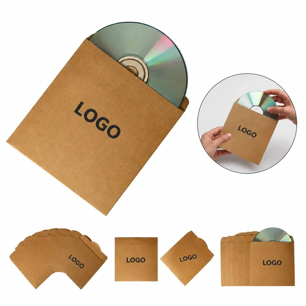 Eco-Friendly Kraft Paper CD Storage Sleeve