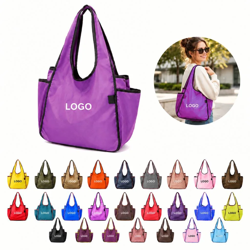 Reusable Polyester Tote Bag for Shopping and Travel