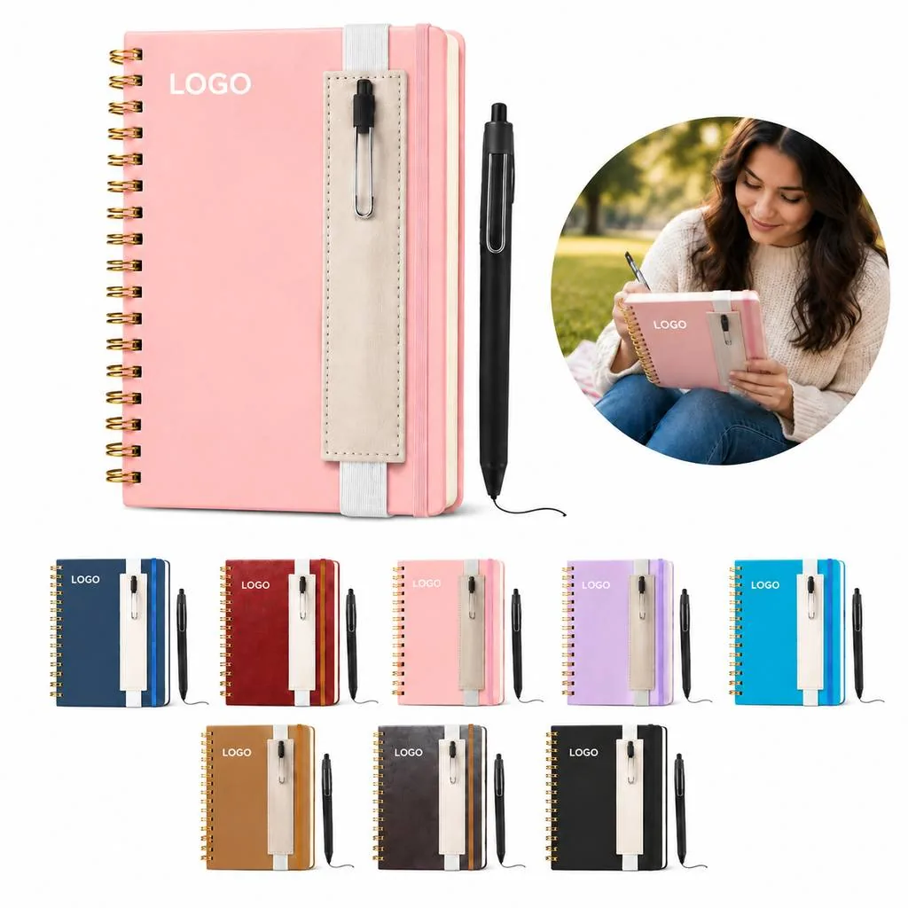 Compact Lined Spiral Notebook with Durable Cover for Notes