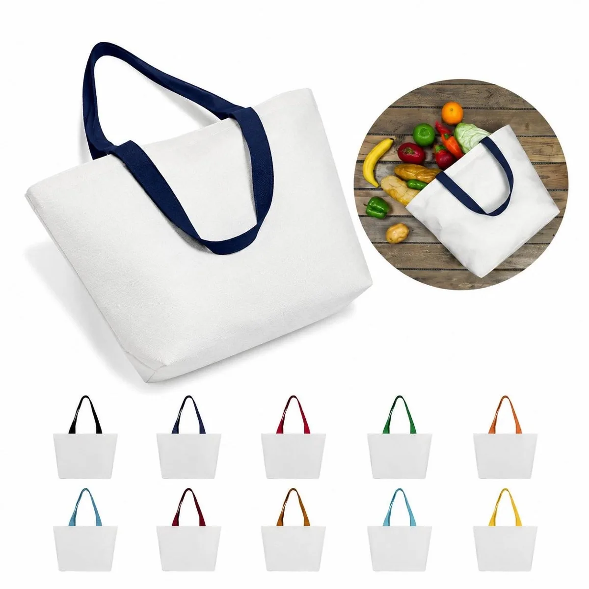 Durable Canvas Tote Bag for Everyday Shopping Work Travel 2