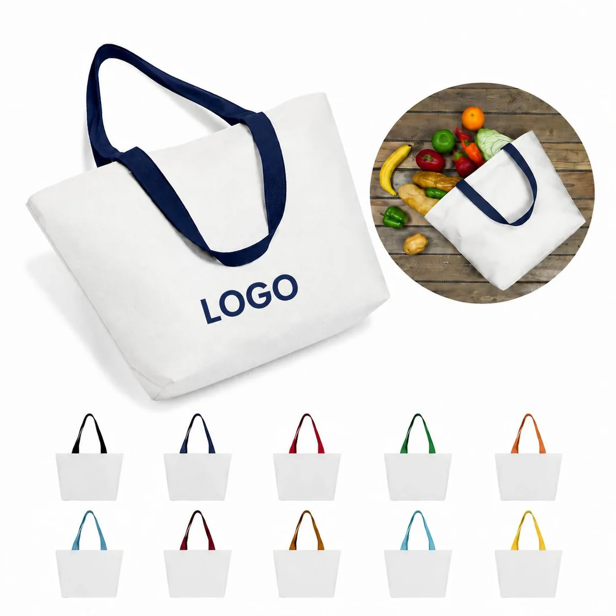 Durable Canvas Tote Bag for Everyday Shopping Work Travel