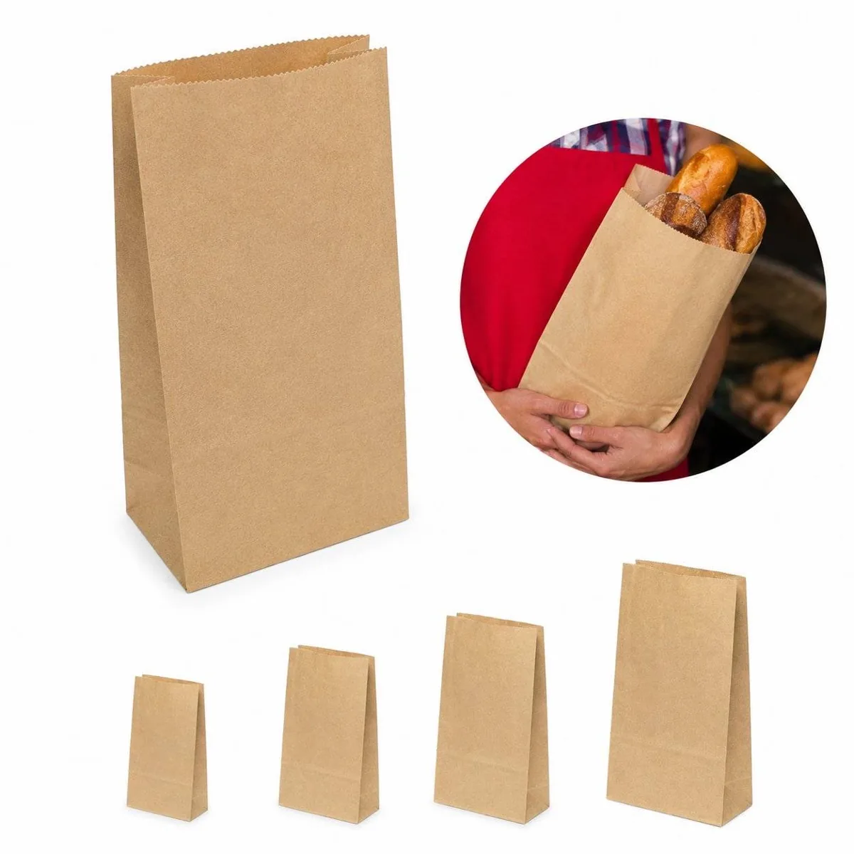 Kraft Paper Takeout Bag for Food Delivery 2