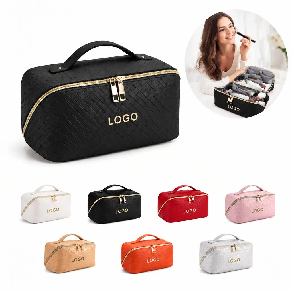 Portable PU Cosmetic Organizer Case for Travel